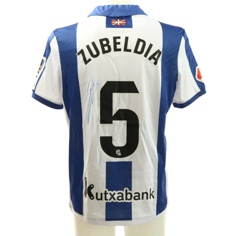 Zubeldia's Signed Unwashed Shirt, Real Sociedad vs Valladolid 2025