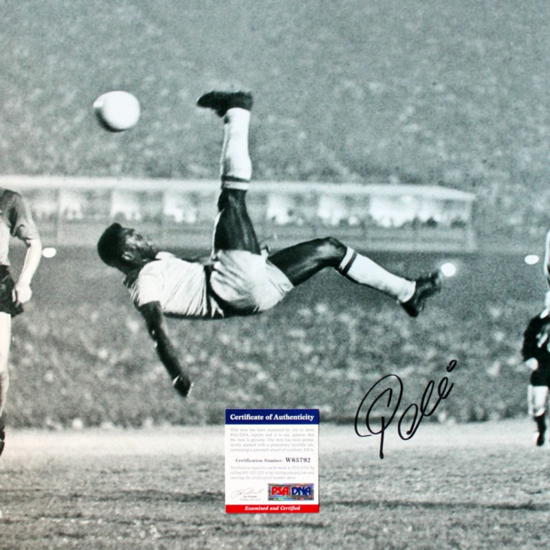 Photographic Poster Signed by Pelé