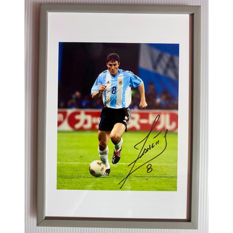 Javier Zanetti's Argentina Signed and Framed Picture