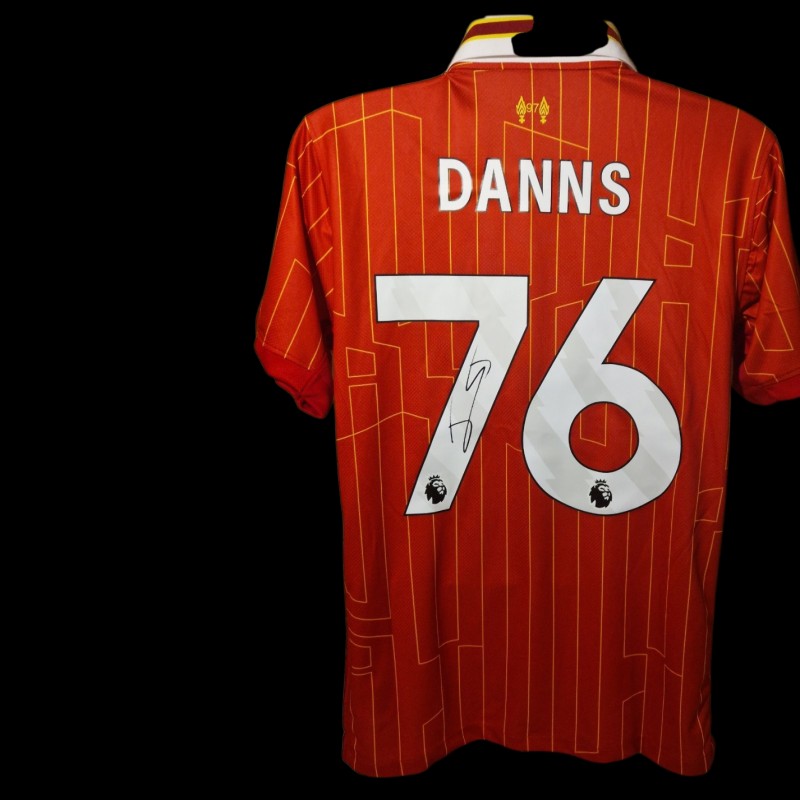 Jayden Danns Signed 2024-25 Liverpool Home Football Shirt COA