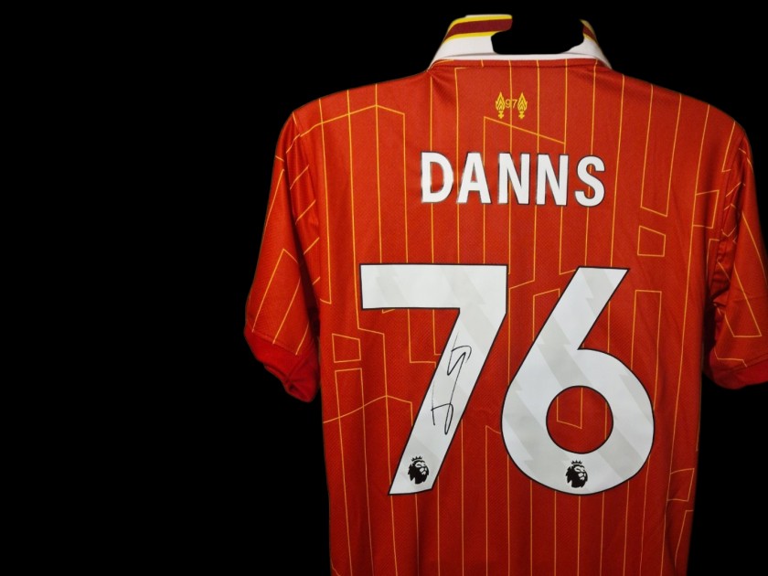 Jayden Danns Signed 2024-25 Liverpool Home Football Shirt COA