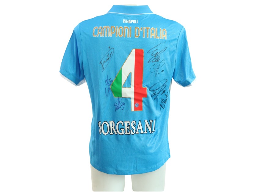 Maillot SSC Naples Officiel – Champion 2023 – Édition Limitée Numérotée Autographiée – Taille L