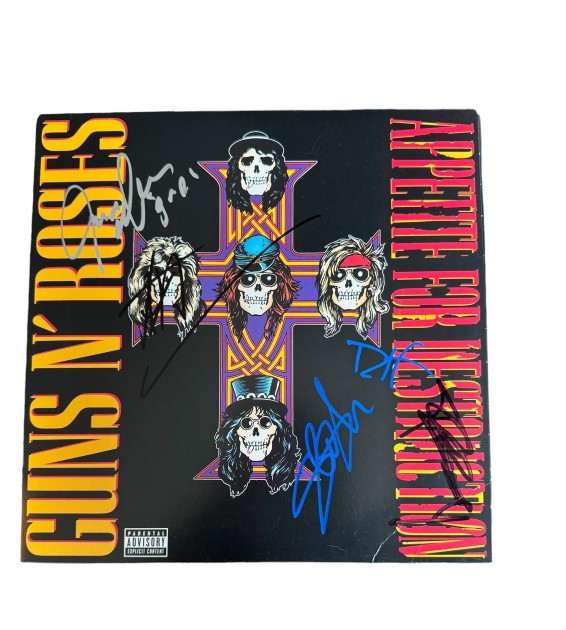 LP in vinile firmato "Appetite For Destruction" dei Guns N' Roses