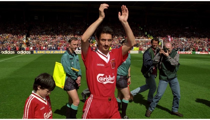 Rush's Official Liverpool Signed Shirt, 1995/96