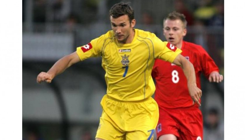 Shevchenko's Ukraine Match Shirt, WC Qualifiers 2006