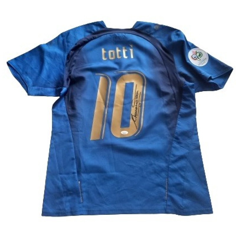 Totti Official Italy Signed Shirt, WC 2006