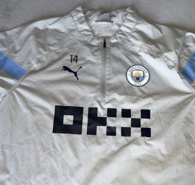 Aymeric Laporte's Man City Training Kit Collection 2022/2023 - Worn Grey Shower Top