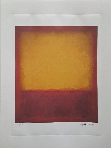 "Yellow over Purple" Lithograph Signed by Mark Rothko