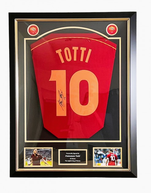 Maglia Totti Roma, 1998/99 - Autografata e incorniciata - CharityStars