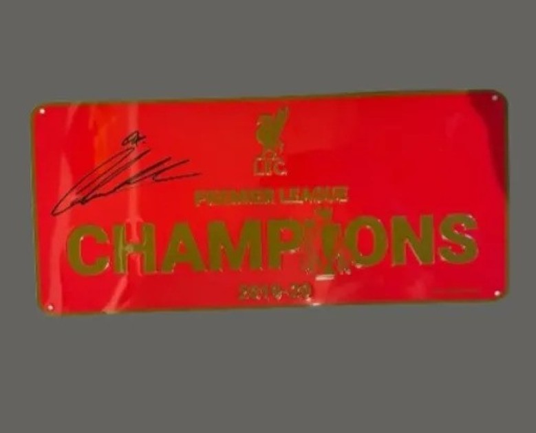 Alex Oxlade-Chamberlain's Liverpool Signed Road Sign