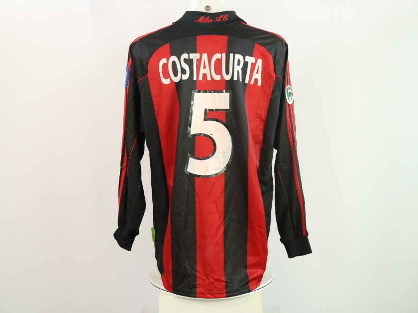 Cosacurta's Match-Issued Shirt, Milan vs Perugia 2002