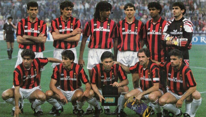 Maldini's Match-Worn Milan Shirt, Serie A 1991/92