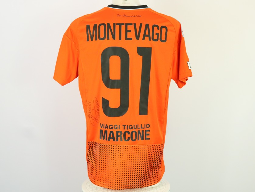 Montevago's Unwashed Signed Shirt, Cesena vs Virtus Entella 2024 