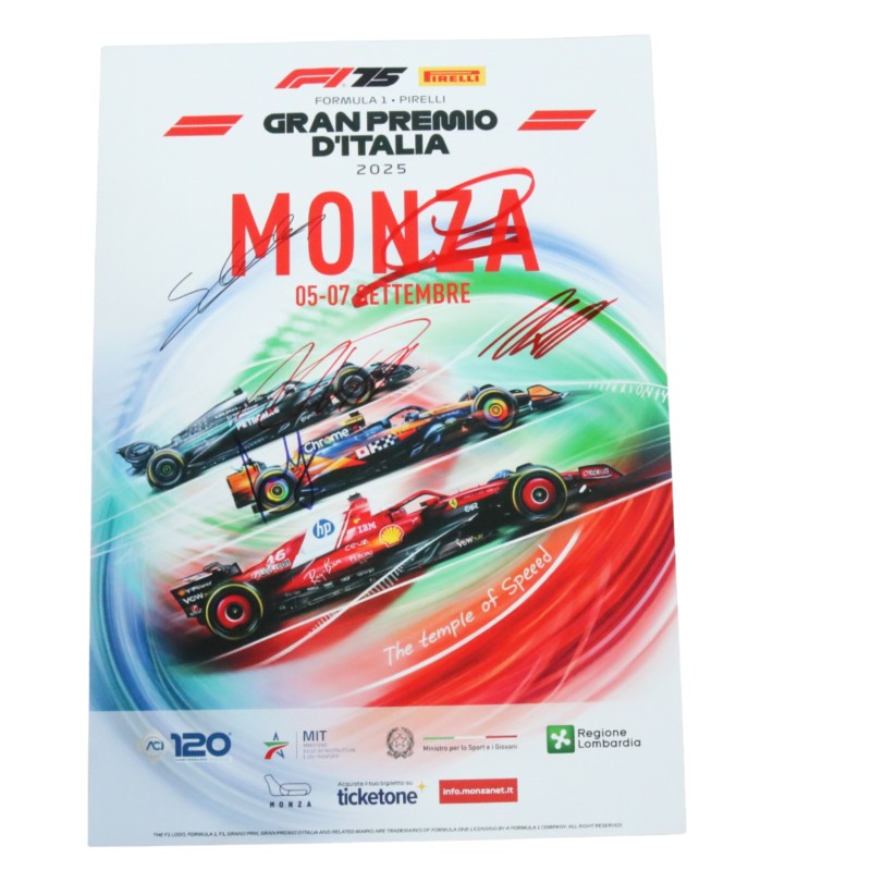 Driver-Signed Official F1 Race Poster – 2025 Italian Grand Prix, Monza