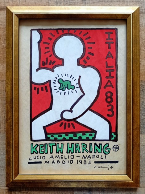 Drawing by Keith Haring with Frame