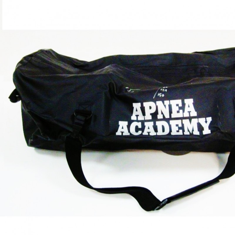 Apnea Academy bag signed by Umberto Pelizzari