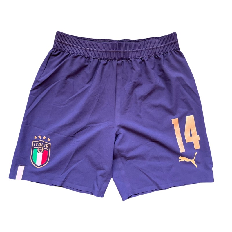 Chiesa's Match-Issued Shorts - Italy vs Belgium, Nations League 2021