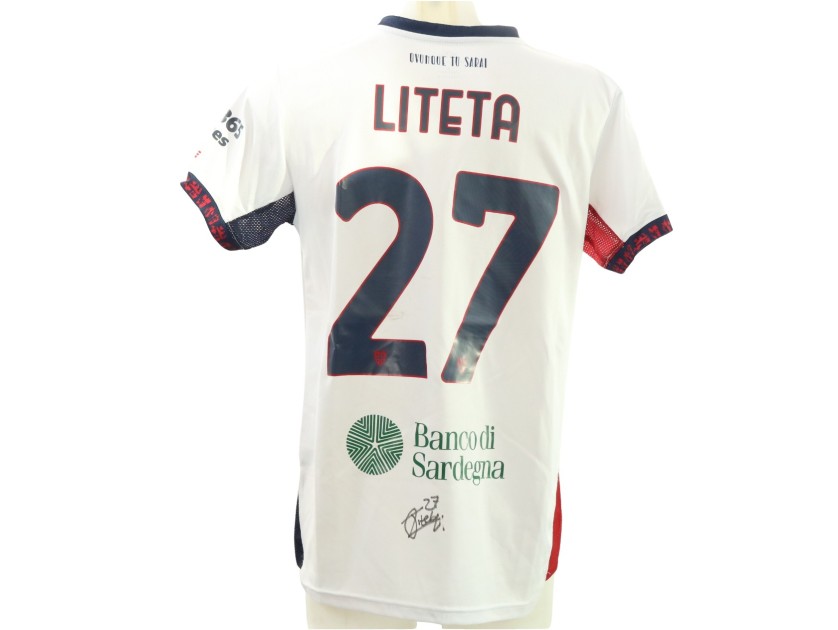 Liteta's Signed Issued Shirt, Hellas Verona vs Cagliari 2025