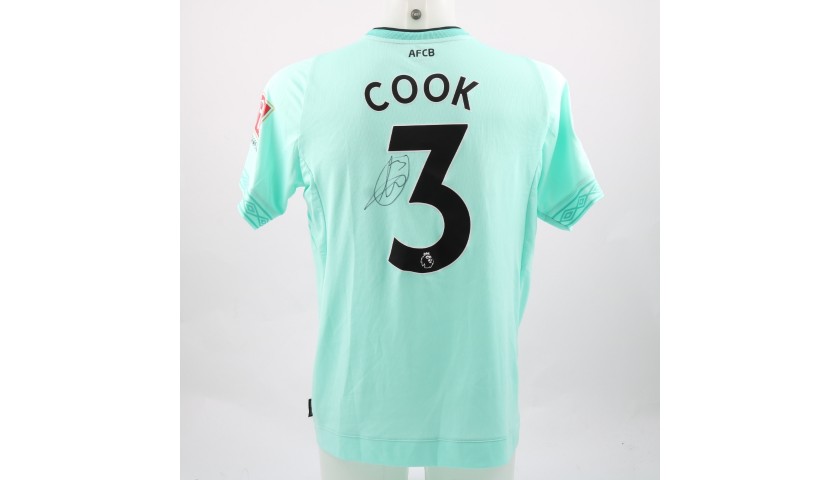 Steve Cook's AFC Bournemouth Worn and Signed Poppy Shirt