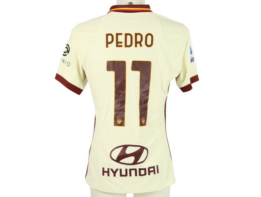 Pedro's Match-Issued Shirt, Genoa vs Roma 2020 - Gigi Proietti Patch