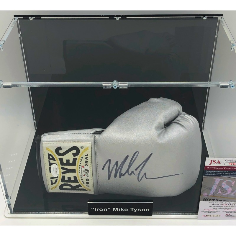 Mike Tyson Signed Boxing Glove Display