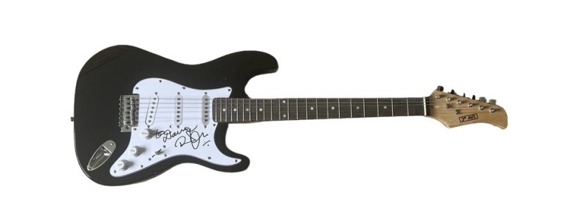 Chitarra elettrica autografata da Robert Plant dei Led Zeppelin