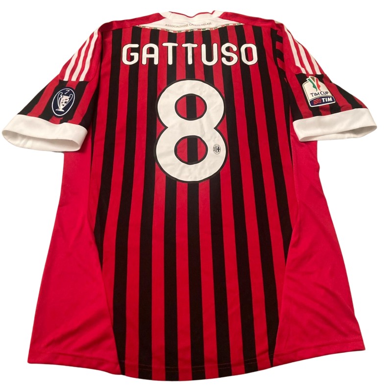 Gattuso's Milan Match-Issued Shirt, TIM CUP 2011/12