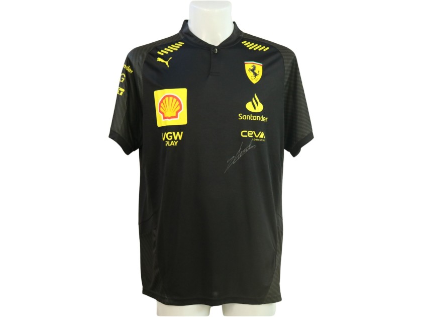 Maglia ufficiale Scuderia Ferrari, Monza 2024 - Autografata da Charles Leclerc