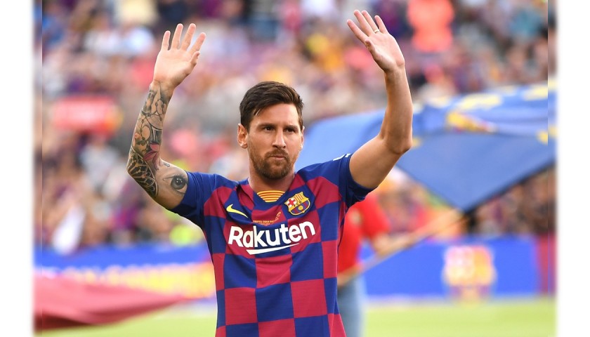 Messi's Barcelona Authentic Shirt, 2020/21 - CharityStars