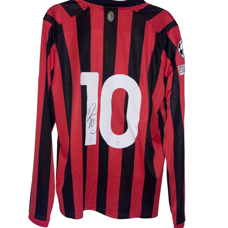 Leao's Milan Signed Official Shirt, UCL 2024/25 - 125° Anniversary