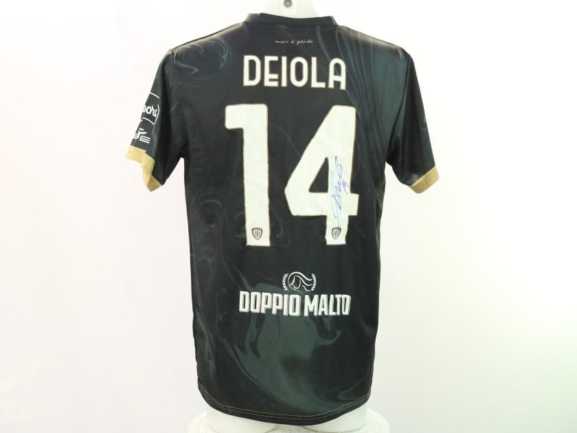 Deiola's Signed Unwashed Shirt, Lazio vs Cagliari 2024