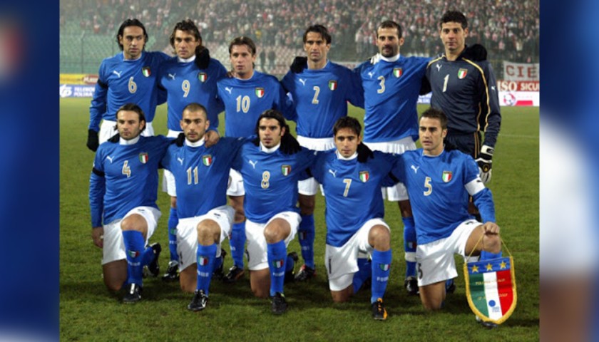 Nesta's Italy Match Shirt, 2003/04