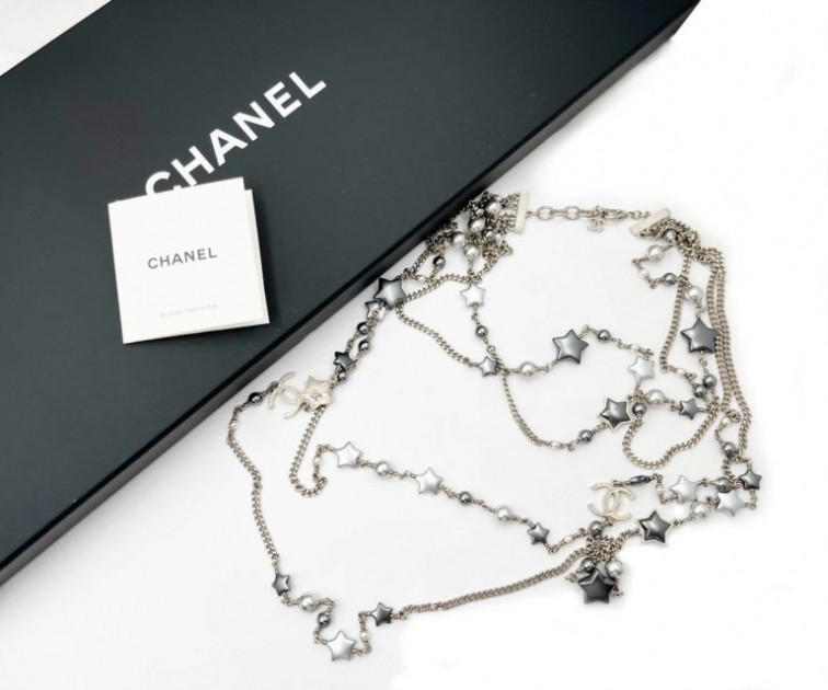 Chanel Pearl Crystal Choker Necklace 2020 Silver