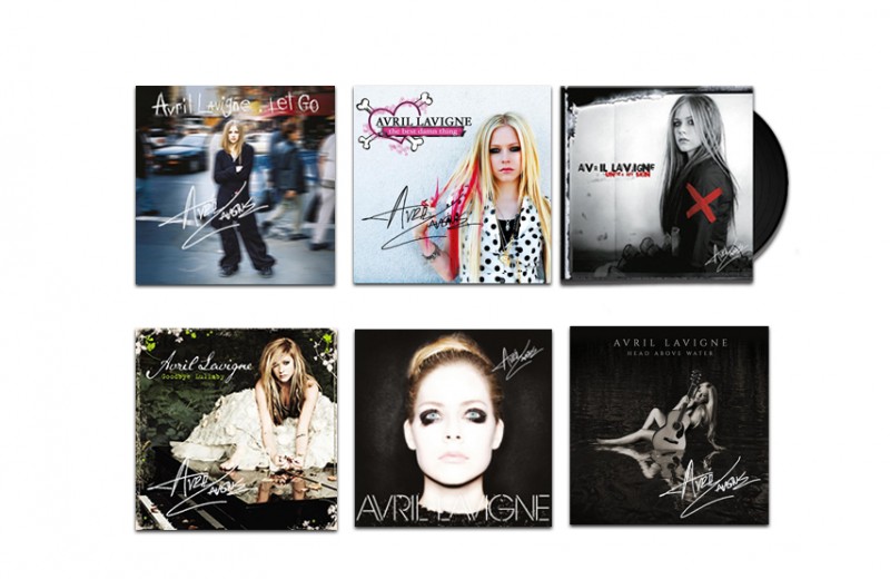 Signed Collection of Avril's Six Albums