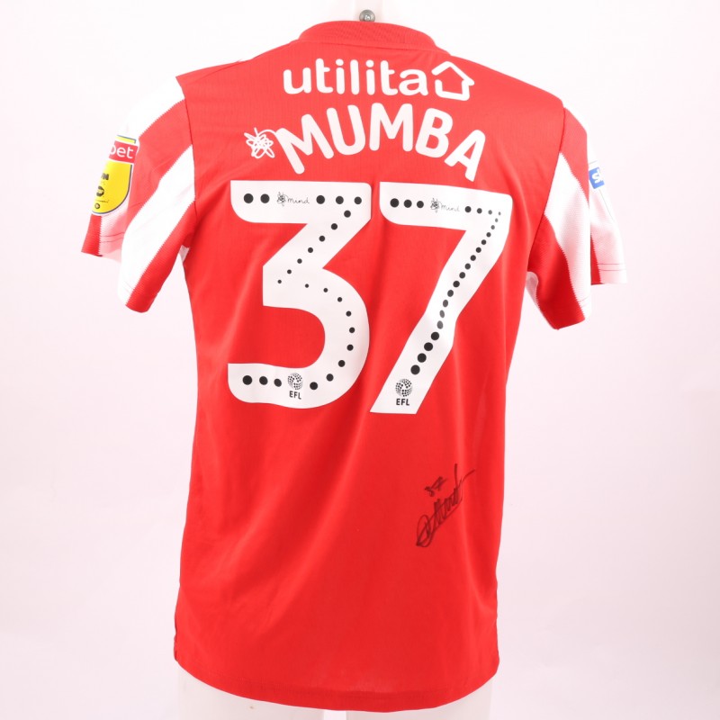 Mumba's Sunderland AFC Worn and Signed Poppy Shirt