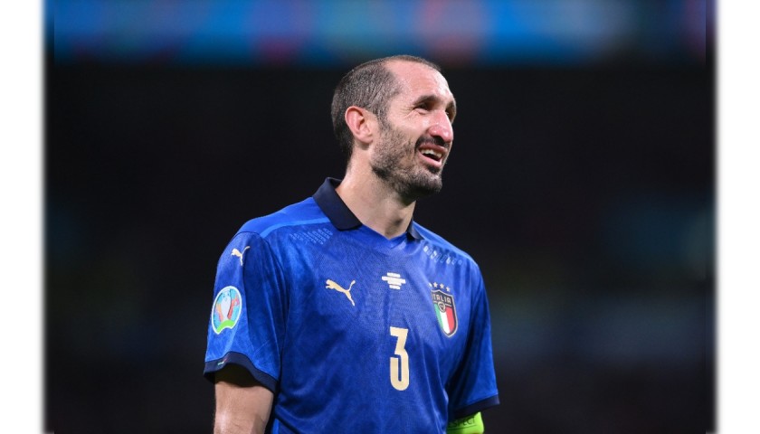 Chiellini's Match-Issued Shirt, Italy-Spain 2021