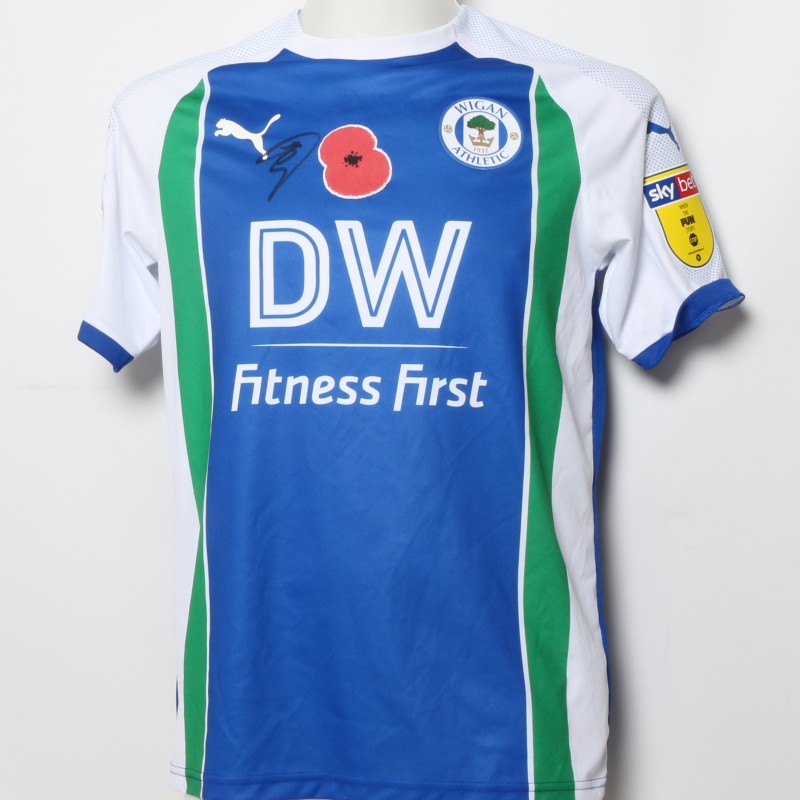Sam Morsy's Wigan Athletic Signed Poppy Home Shirt 