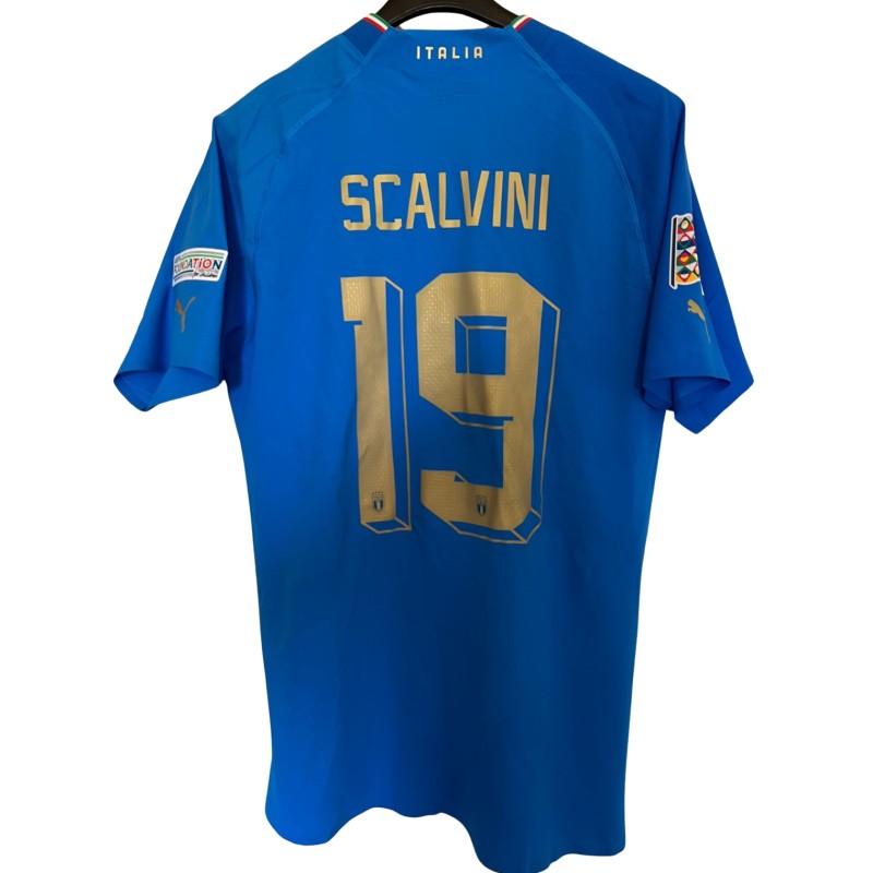 Maglia gara Scalvini - Germania vs Italia, Nations League 2022