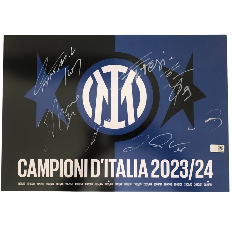 Scudetto Inter Milan Poster, 2023/24 - Signed by the Squad