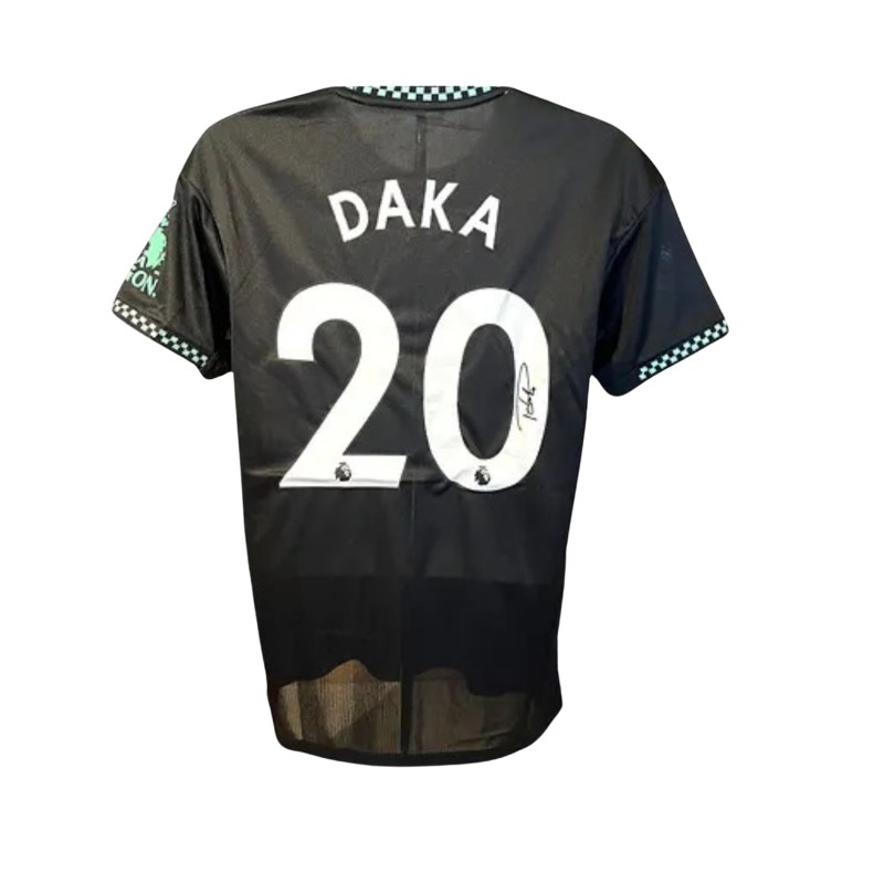 Maglia ufficiale da trasferta firmata da Patson Daka per il Leicester City 2022/23