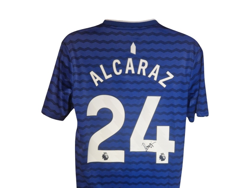Carlos Alcaraz ha firmato la maglia da calcio dell'Everton 2025-26