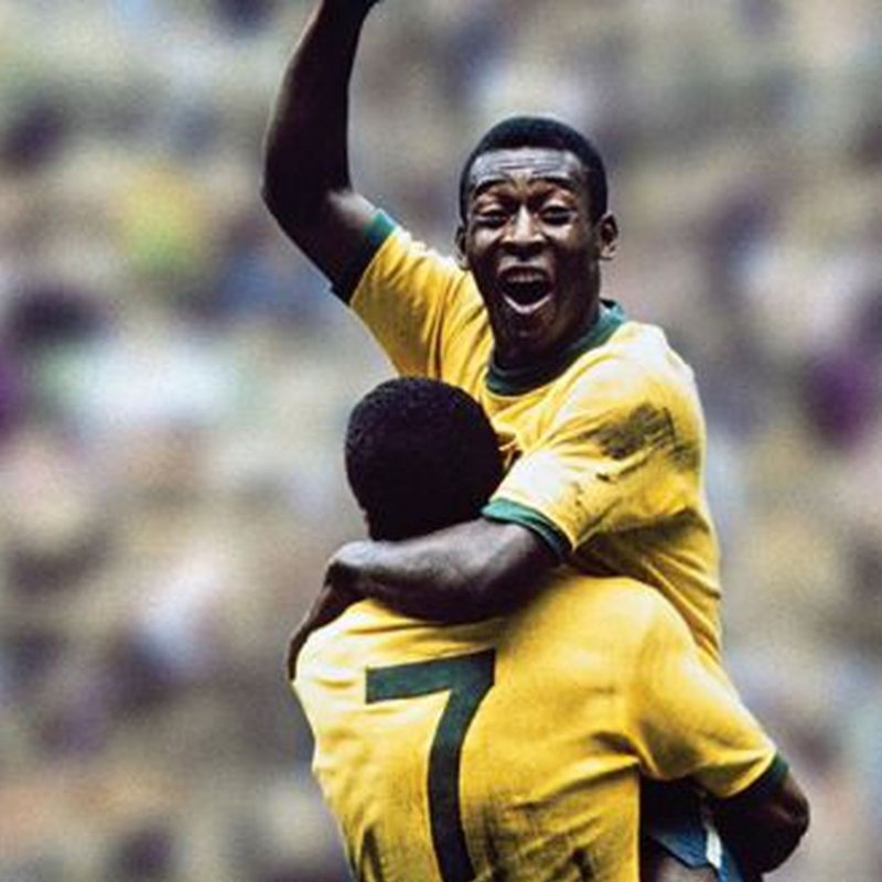 Official Replica Brazil 1970 Shirt Signed by Pelé