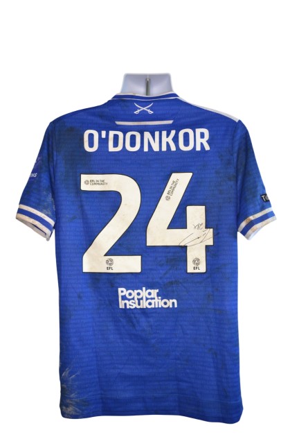 Gatlin O'Donkor's Bristol Rovers EFL Sky Bet League One Signed Match Worn Shirt, vs Wrexam