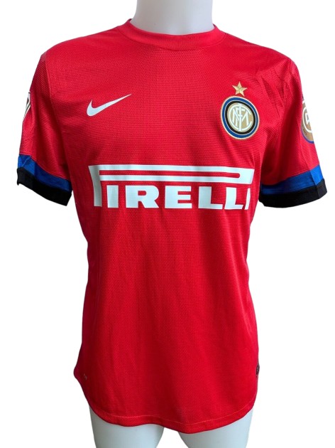 Zanetti's Inter Match Shirt, 2012/13 - 105 Years Patch - CharityStars