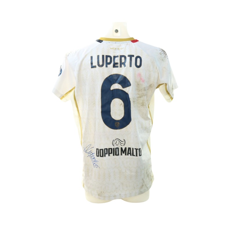 Luperto's Signed Unwashed Shirt, Genoa vs Cagliari 2024