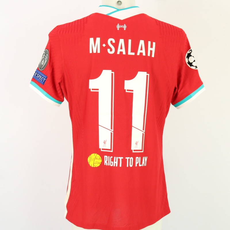 Mo Salah's Liverpool Champions League 2020/21 Match-Issued Shirt