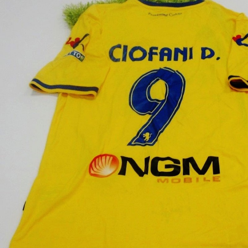 Ciofani Daniel Frosinone match worn/issued shirt, Serie B 2014/2015 - signed