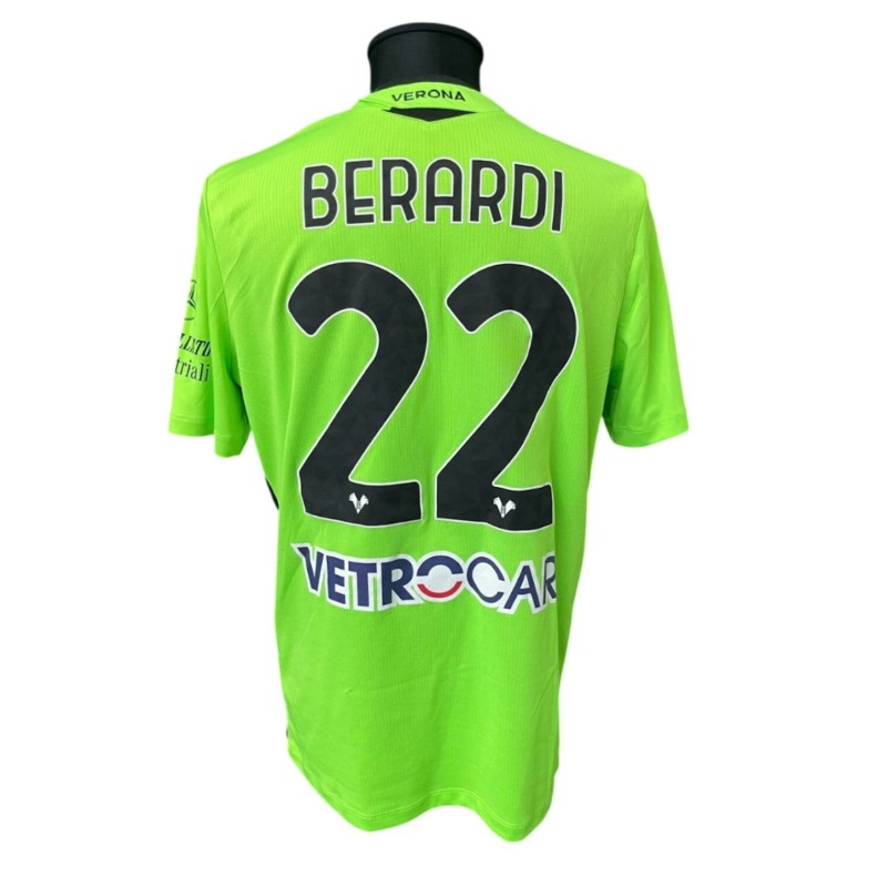 Berardi's Hellas Verona Match-Issued Shirt, 2020/21
