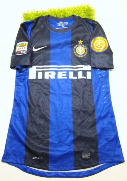 Inter 12/13 match worn shirt, Palacio, Serie A 12/13 - UNWASHED