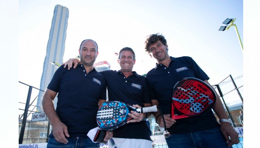 Challenge Demetrio Albertini and Pierluigi Casiraghi to a Game of Paddle Tennis.